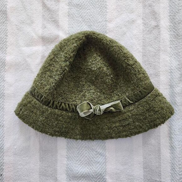 Vintage green wool bucket hat - Picture 1 of 3